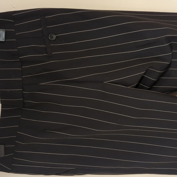 ARMANI women's black wide leg pinstripe pants, size 6 - Picture 6 of 8